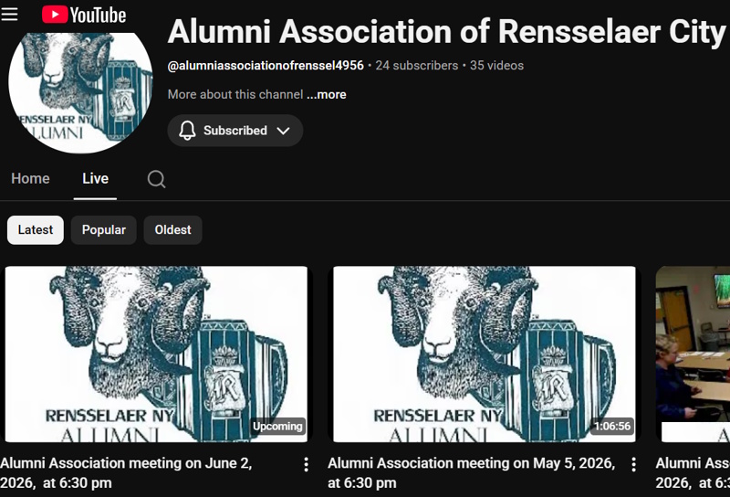 Link to Youtube Alumni Stream